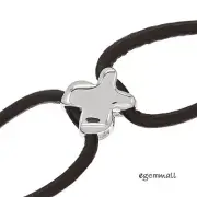 1PC Sterling Silver Cross Connector Spacer For Leather Cord #97543