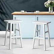 Artiss Bar Stools Stool Set of 2 Kitchen Swivel Counter Barstools Dining Chair Chairs White in 66cm Seat Height Floor for Home Bar Dining Room Cafe Outdoor Indoor