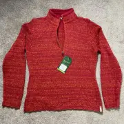 Woolrich Tanglewood Medium 3/4 Zip Sweater in Old Red Heather Women's