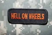 Novelty Biker Patch Hell on Wheels Color Perfect Condition