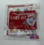 2 Pairs Of Valentine's Day Card Kit Set for Kids: 41-Piece Assortment