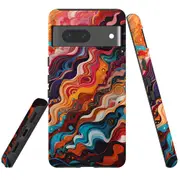 For Google Pixel 7 Tough Protective Cover, Waves Of The Sun