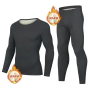 TENGOO Thickened Thermal Underwear Set For Men, Long Johns Set Ultra Soft Lined Warm Base Layer Top And Bottom For Autum