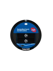 Carlton Blues Steering Wheel Cover And Sear Belt Comforts Set