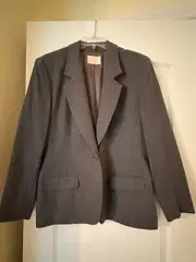 Vintage Sz 14 Pendleton Skirt/Blazer Virgin Wool Career Gray Fully Lined