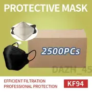 2500 PCs Black KF94 Disposable Face Mask 4 Layer Wholesale or Bulk buy Order