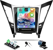 8-Core 4+64G Android 13 Car Stereo Radio for Hyundai Sonata 2010-2015 Wireless Apple Carplay Android Auto 9.7'' IPS Touchscreen Bluetooth GPS Navigation WiFi Mirror Link FM/RDS SWC +Backup Camera Mic