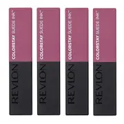 4x Revlon Colorstay Suede Ink Matte Lipstick 2.55g 009 In Charge