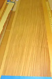 Afrormosia wood veneer 9" x 95" raw no backing 1/42" thickness Afromosia roll