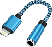 Lightning to 3.5mm Headphone Jack Adapter, [MFi Certified] iPhone Headphone Jack Aux Adapter Dongle Audio Cable Earphone Converter Compatible with iPhone 14 Pro Max/14 Pro/14/13/12/11/SE/X/XS/XR/8