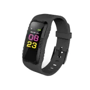 H2 0.96" LCD Color Screen IP67 Waterproof Smart Watch Heart Rate Monitor Sport Smart Wristband BLACK COLOR