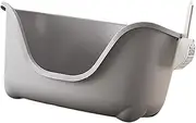 Yajuyi Litter Box for Cats, Open Top Container, Easy to Move Pet Toilet, Gray