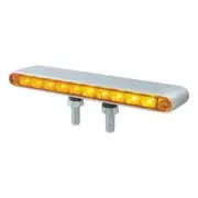 United Pacific 37475 20 LED 9" Double Face Light Bar - Amber LED/Amber Lens