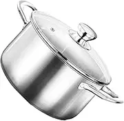 ULTECHNOVO Stock Pot Stainless Steel Induction Pot with Lid Bottom Large Capacity for Home Restaurant Use