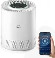 2025 Smart Air Purifiers Bedroom Astraio AP004 Alexa Cmpatible APP Google Home and Smart Control, H13 True HEPA Filter, 24dB Quiet Air Purifier Pets/Smoke/Dust/Pollen for Home Large Room