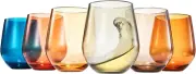 European Style Shatterproof Tritan Stemless Wine Glasses, Acrylic Glass Drinkwar
