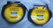 (2) 40ft SPEAKER CABLES with 1/4 inch Ends For PA System Setups NEW IN PACKAGE