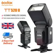 Godox TT520II Wireless GN33 433MHz Flash Speedlite For Nikon Canon Pentax DSLR