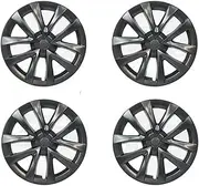 4PCS HubCap Replacement Compatible for Tesla Model 3 Wheel Cover 18Inch Automobile Hub Cap Full Rim Cover Accessories 2018-2023(Gun Grey)