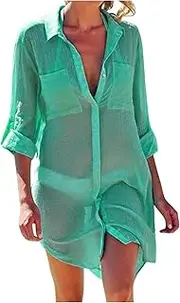 [Generic] Loose Chiffon Top Blouse Women Sleeve Up Cardigan Long Wear Beach Cover Swimwears Tankinis Set Galaxy Top for Boys