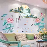 CHINESE WIND WALL STICKERS, LIVING ROOM BACKGROUND WALL DECO