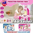 Kids Projector Painting Table Educational Early Learning Musical Art Desk Toy HA