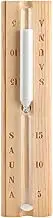 Sauna Hourglass Sand Timer, Rotating Heat Resistant Wooden Hour Glass Wood Clock 5 10 15 Minutes Accurate Hour Glass Hanging Sauna Equipment on The Wall
