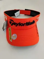 NWT TaylorMade Tour Radar Visor Golf Orange Adjustable Embroidered OSFA