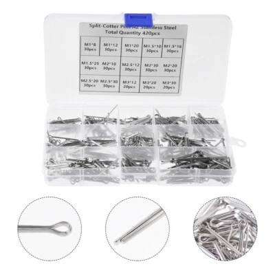 420 Pcs Stainless Steel Opening Pin Set Assortment Kit Coupler