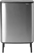 Brabantia BO Touch Bin Hi 2 x 30 Litre, Matt Steel FPP, Finger Print Proof