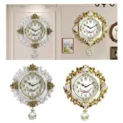 Wall Clock European Style Creative Silent Retro for Kitchen Cafe Living Room