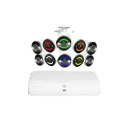 New Lorex Fusion 4K 16-Channel 2TB NVR 8 Wire Smart Deterrence & 2 Wi-Fi Cameras