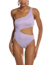 Splendid One-Shoulder One-Piece Purple