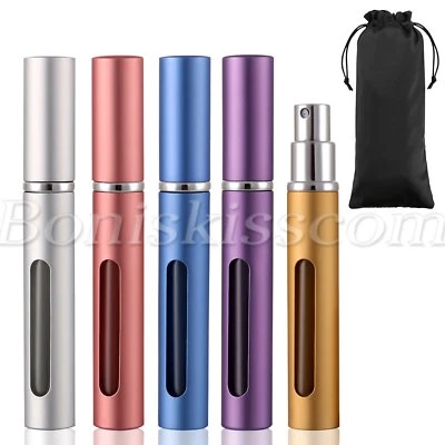 5pcs 5ml Portable Glass Refillable Perfume Atomizer Pump Spray Bottle(40 sets)