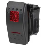 Narva 63129BL 12 Volt Illuminated Off/Momentary (On) Sealed Rocker Switch (Red)