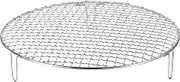 uxcell Round Cooking Rack 11.6-inch Stainless Steel Cross Wire Barbecue Grill Net with 50mm Legs for Cooking Baking Steaming BBQ