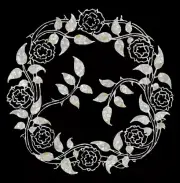 15" Floral Art Inlay Black Square Marble Coffee Table Top Mop Bed Side Table Dec