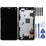 For Sony Xperia Z3 Compact Mini LCD Display Touch Screen Digitizer Frame (Black)