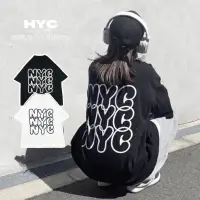 在飛比找蝦皮商城精選優惠-[HYC] 韓國 NYC 鏤空 泡泡字體短TEE 落肩 寬鬆