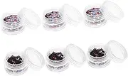 EXQUIMEUBLE DIY Nail Decor 6 Pack Star Nail Sequins Independence Day Sparkling Glitter