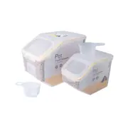 2PK Locknlock Cat/Dog Pet Dry Food Airtight Storage Container w/Scoop Set Yellow
