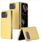 [GIOPUEY] Cover Compatible with Google Pixel 9 PRO Fold, PC Material Hard Case, Comfortable and Smooth to the Touch, Shockproof, Anti-Fingerprint – Yellow
