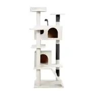 YES4PETS Beige Cat Scratching Tree Scratcher Post Pole Furniture Gym House