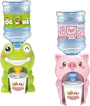 ERINGOGO 2pcs Mini Water Dispenser for Cartoon Pig and Detachable and Easy to Clean Fun Educational Water Fountain Playset for Boys