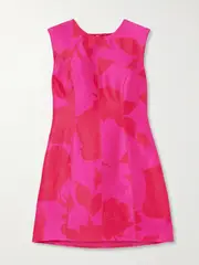 [Aje] Aje - Cove Pendant Open-back Floral-print Linen-blend Mini Dress - Pink - UK 6 UK 6 Pink