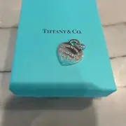 NEW Tiffany & Co. Return to Tiffany RTT Blue Splash Heart Tag Charm Pendant