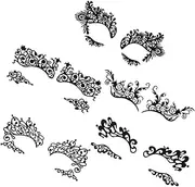 Baluue Temporary Eye 5 Pairs Makeup Stickers Hollow Style Great for Boys and Girls and Adults