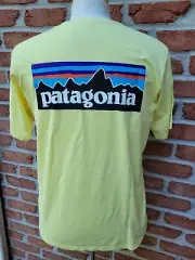 Patagonia Men's Medium P-6 Logo Responsibill-Tee. Isla Yellow.