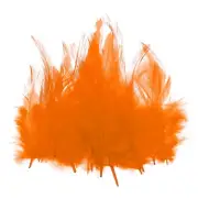 100 Pcs 3-5" Rooster Feathers Bulk Natural Feather for Crafts Orange