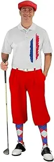 [Golf Knickers] French Homeland Traditional (Plus Fours) Outfit for Men (Red)